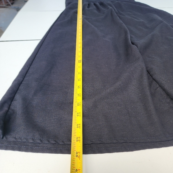 NWT Japna Women's Black Linen Rayon Tank Dress Smocked Back Sz S - Picture 11 of 13